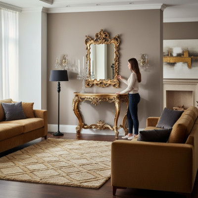 Miroir de designer classique de grande taille Miroir mural rétro Maison de campagne - Modèle SP5000