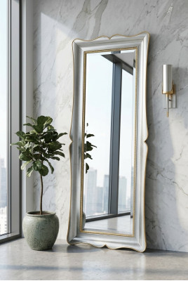 Miroir mural classique cadre en bois Miroir Meubles neufs 95x185 Cadre en verre Design