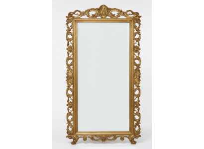 Miroir mural classique grand miroir Miroir suspendu de luxe en bois doré Porte-manteau SP6480