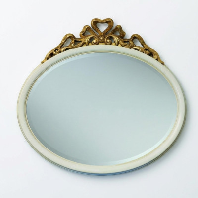 Miroir de couloir Miroir Miroir mural Salle de bains Rond Bois Décoration murale Miroir Baroque