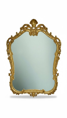 Miroir Miroir mural Baroque Rococo Planchers Salon Salle de bain Bois Verre Design SP7560