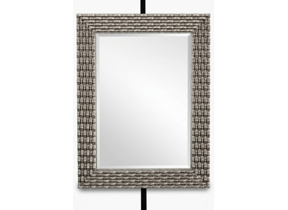 Miroir mural classique en bois Miroir Meubles Baroque. Cadre en verre Argenté 82x108