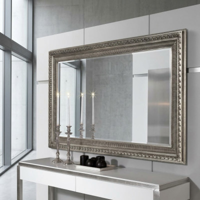 Miroir fait main miroir sur pied grand dans un cadre en bois fabriqué en vrai bois