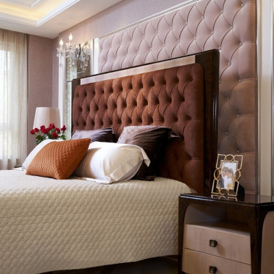 Lit de luxe Double lits Design Hôtel Mariage Chambre à coucher Textile