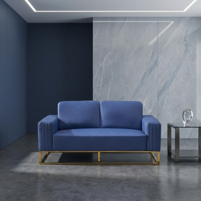 Canapé canapé en cuir synthétique design noble 2 places meubles classiques de designer