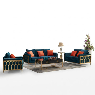 Ensemble de canapé 3+2+1 place Relax Set Design Canapés Rembourrés Canapés en Cuir