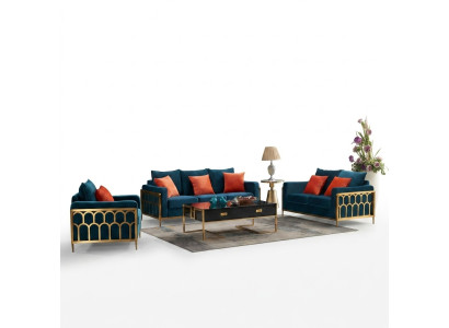 Ensemble de canapé 3+2+1 place Relax Set Design Canapés Rembourrés Canapés en Cuir
