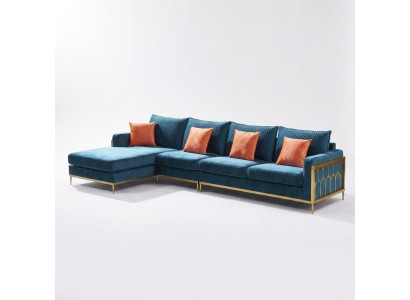 Canapé d'angle Gris Tissu Canapé en forme de L Design de canapé Tissu d'ameublement Moderne
