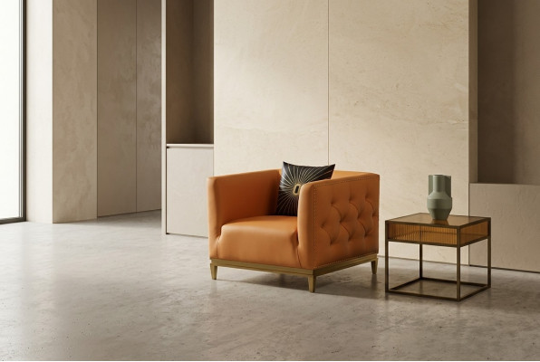 Fauteuil Conception Canapé Canapé Siège Cuir Salon Décoration Club Rembourrage Luxe Oreilles