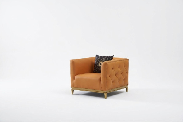 Fauteuil Conception Canapé Canapé Siège Cuir Salon Décoration Club Rembourrage Luxe Oreilles