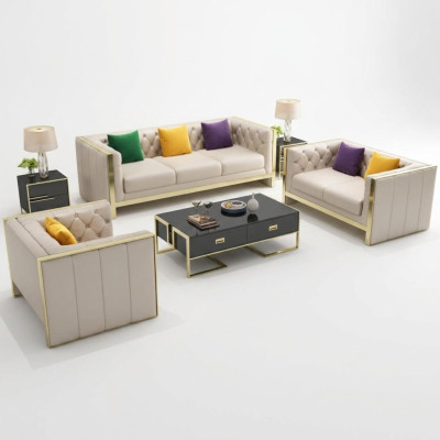 Ensemble de canapé 3+2+1 places Canapé design Canapé rembourré Canapé moderne de luxe