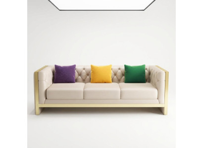 Canapé Design Canapés Rembourrage Canapés Textile Relax Moderne Trois places neuf