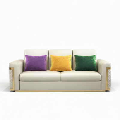 Conception Rembourrage Luxe Siège Canapé Canapé Textile Canapé 3 Places Similicuir trois places!
