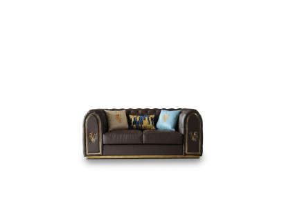 Canapé design trois places, canapés relax trois places, canapé rembourré, siège Chesterfield neuf