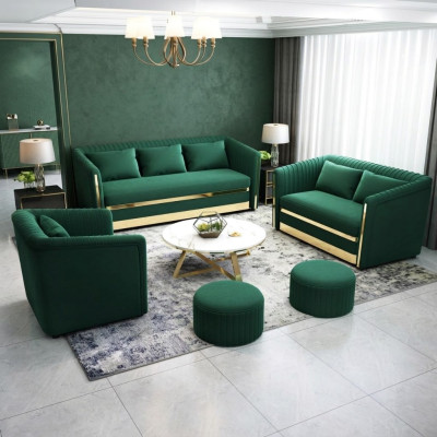 Ensemble de canapé Textile Canapé Design Moderne Canapé 3+1 Places Canapés