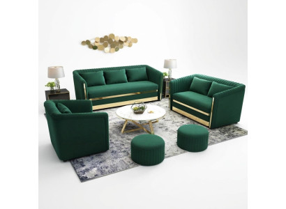 Ensemble de canapé Textile Canapé Design Moderne Canapé 3+1 Places Canapés