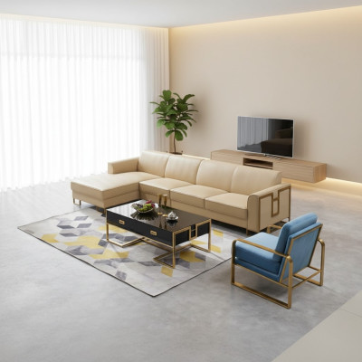 Canapé design Canapé d'angle Tabouret Rembourrage Suite de canapé Paysage de vie