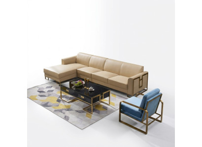 Canapé design Canapé d'angle Tabouret Rembourrage Suite de canapé Paysage de vie