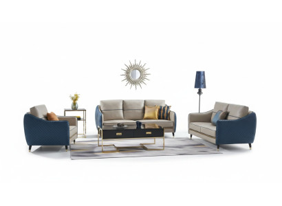 Ensemble de canapé 3+1 places Design Décoratif Canapés Upholstery Canapés Relax en Cuir