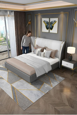 Chambre de luxe Lit Table de chevet Commode Ensemble de lits design 3 pièces