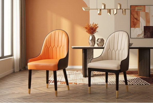 Chaise de luxe design Fauteuils inclinables rembourrés 1x Fauteuil Salon Salle à manger