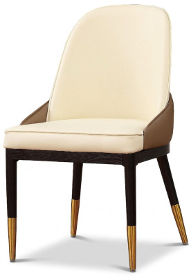 Fauteuil Chaise 1x Salle à manger Salon Siège Chaise rembourrée Imitation cuir TV