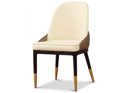 Fauteuil Chaise 1x Salle à manger Salon Siège Chaise rembourrée Imitation cuir TV