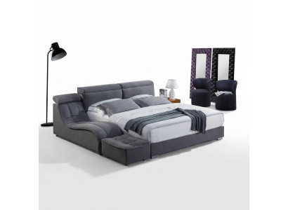 Literie de lit de designer Lits d'hôtel Chambre double de luxe 180x200 Cadre de lit