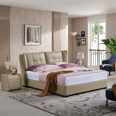Chambre Ensemble complet Lit avec Chevets 3 pièces. Hôtel lit en cuir Lits neufs