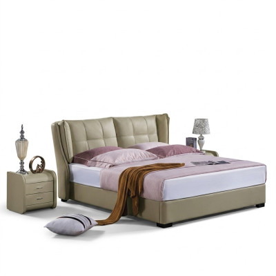 Chambre Ensemble complet Lit avec Chevets 3 pièces. Hôtel lit en cuir Lits neufs