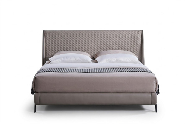 Chambre de luxe Lit Rembourrage Design 180x200 Lits doubles d'hôtel Textile neuf