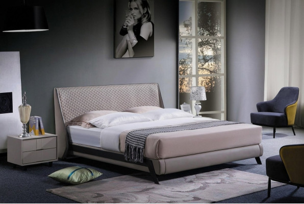 Set de chambre complet Lit 2x Table de chevet 3 pièces Ensembles de luxe de designer