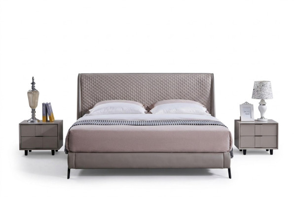 Set de chambre complet Lit 2x Table de chevet 3 pièces Ensembles de luxe de designer