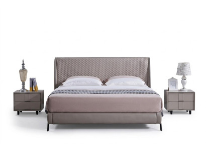 Set de chambre complet Lit 2x Table de chevet 3 pièces Ensembles de luxe de designer