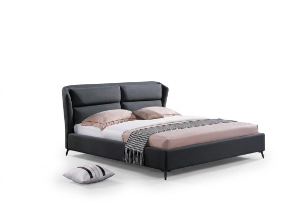 Design Lit Chambre Lits de Luxe Textile Hôtel Rembourrage 180x200 cm Tissu Ameublement