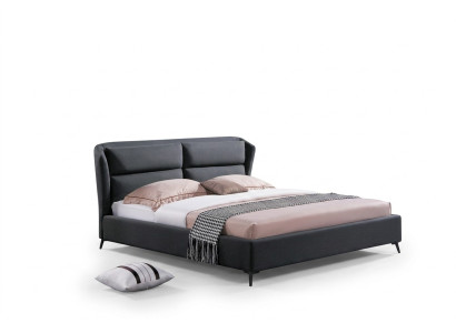 Design Lit Chambre Lits de Luxe Textile Hôtel Rembourrage 180x200 cm Tissu Ameublement