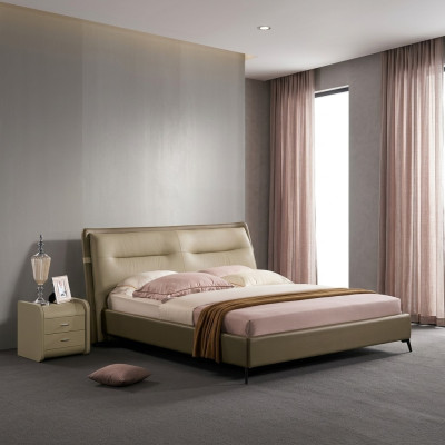 Lit double Chambre Lits Meubles de luxe Lit double Mobilier d'hôtel Brun