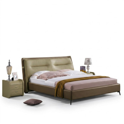 Lit double Chambre Lits Meubles de luxe Lit double Mobilier d'hôtel Brun