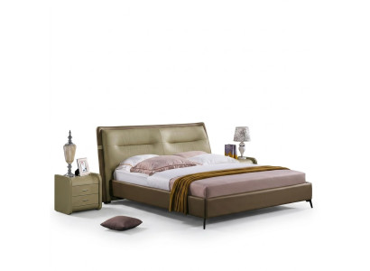 Lit double Chambre Lits Meubles de luxe Lit double Mobilier d'hôtel Brun