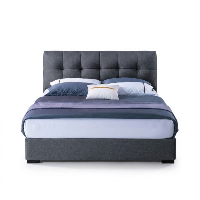 Design de lit Luxe Lits doubles Hôtel Mariage Chambre de sommeil Style bleu blanc