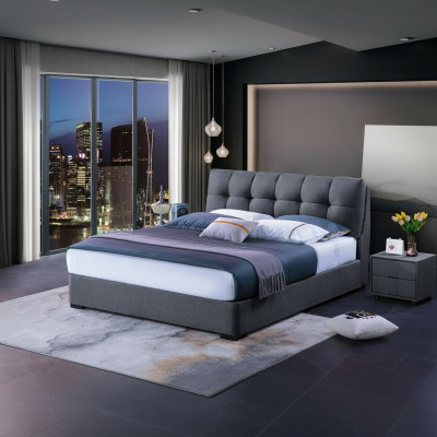 Lits de design Ensembles de chambre à coucher Lit 2x Table de chevet Mobilier de luxe classique 3 pièces
