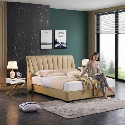 Lit double Chambre Lits Meubles de luxe Lit double Hôtel Ameublement