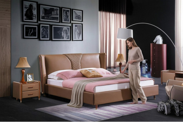 Lit rembourré Mobilier bon marché Paire lit Lits de luxe