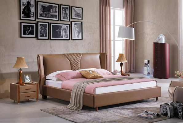 Linge de lit 2x Table de chevet 3 pièces. Ensemble de meubles de chambre à coucher Lits modernes de luxe
