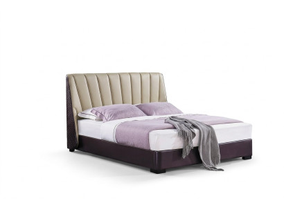 Lit Lit rembourré Design de chambre de luxe Lits Textile Bois Cadre de lit nouveau