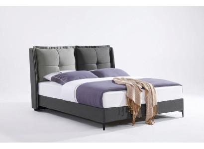 La conception des revêtements de lit. Lits doubles de luxe pour hôtel, chambre de nuit de mariage en cuir.