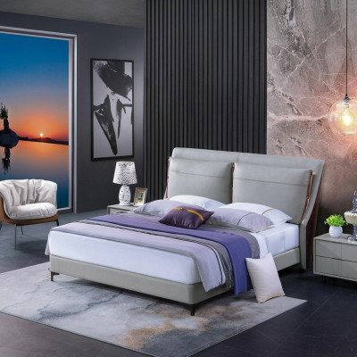 Chambre de luxe Lit Table de chevet 3 pcs. Ensemble Lits Tables d'appoint nouveaux