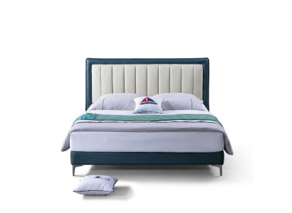 Conception de rembourrage de lit en cuir de luxe pour hôtel double de mariage lits en bois décoratifs sommeil