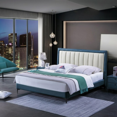 Groupe de chambre à coucher Lit Mobilier de luxe Lits Tables de chevet 3 pièces. suite