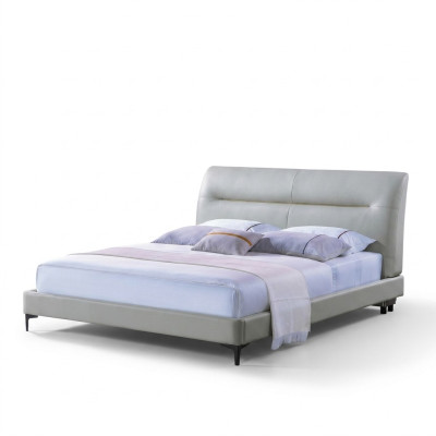 Conception de rembourrage de lit Lits doubles de luxe en cuir dans les chambres de sommeil de luxe de l'hôtel